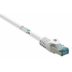 Renkforce RF-5047450 RJ45 Câble réseau, câble patch CAT 6a S/FTP 2.00 m blanc ignifuge 1 pc(s)