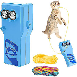 Lanceur de Corde Jouet à cordes Zippées, hélice De lanceur De Corde Portable, jouet Interactif Pour Chat Avec corde, Cadeau de jouet Anti-stress