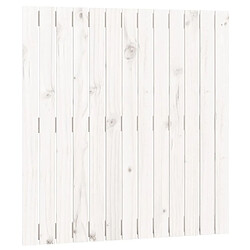 Maison Chic Tête de lit scandinave pour lit adulte,Meuble de chambre murale Blanc 82,5x3x90 cm Bois massif de pin -MN91988