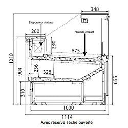 Acheter Materiel Chr Pro Vitrien Horizontale Amalia de Luxe Meuble Service Arrière - Froid Statique Groupe Logé