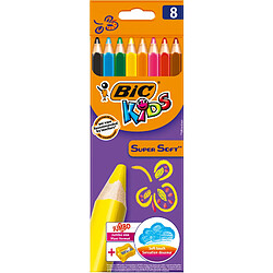 BIC KIDS Crayon de couleur triangulaire Supersoft, étui en ()