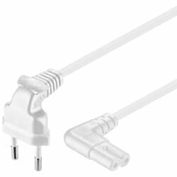 Wentronic Goobay CEE 7/16 / IEC 60320 C7, 3 m 3m CEE7/16 Coupleur C7 Blanc câble électrique - Cables électriques (3 m, 3 m, Mâle/Femelle, CEE7/16, Coupleur C7, 250, Blanc)