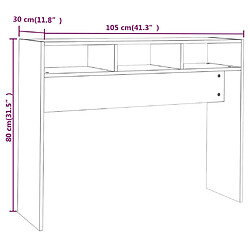 vidaXL Table console chêne sonoma 105x30x80 cm bois d'ingénierie pas cher