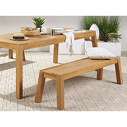 Acheter Beliani Table de jardin 210 x 90 cm Bois Bois clair LIVORNO