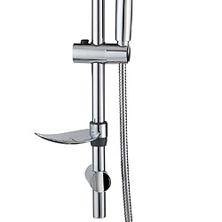 Avis Wirquin Colonne Barre de douche chromee fixation reglable 70 cm douchette 1 jet mobile