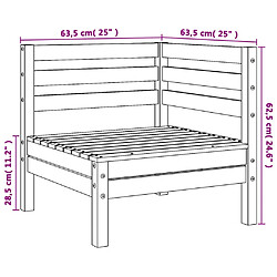 vidaXL Canapé d'angle de jardin bois de pin massif pas cher