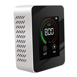 Moniteur De Qualité De L'air Avec Détecteur D'humidité De La Température C02 Avec écran LCD Blanc