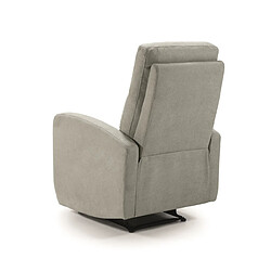 Avis Pegane Fauteuil relax manuel en tissu waterproof couleur Gris perle - Longueur 66 x Profondeur 88 x Hauteur 103 cm