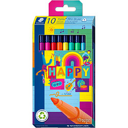 STAEDTLER Feutre de coloriage triplus color HAPPY, étui de10 ()