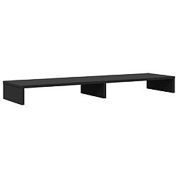 vidaXL Support de moniteur noir 100x27x10 cm bois d'ingénierie