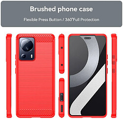 Htdmobiles Coque pour Xiaomi 13 Lite 5G - housse etui silicone gel carbone + film ecran - ROUGE