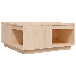 ComfortXL Table Basse 80x81x36,5 Cm Bois Massif De Pin