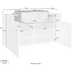 Acheter Alter Étagère à chaussures moderne, Made in Italy, avec 2 portes et 1 porte abattante, Étagère à chaussures d'entrée, Meuble polyvalent, 120x45h86 cm, Couleur blanc brillant et Érable