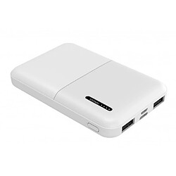 Avis DCU Tecnologic Power Bank Triple Sortie 2 USB + USB C 5 000Mah - Triple sortie pour charger divers appareils - Capacité 5000 mAh pour charger à tout moment - Couleur blanche