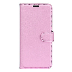 Etui en PU texture litchi avec support, rose pour TCL 30 V 5G