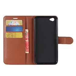 Wewoo Coque marron pour cartes et porte-monnaie vivo X9s Litchi Texture horizontale Flip étui en cuir avec titulaire fentes pas cher