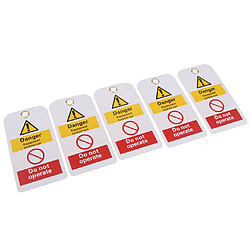 Avis 5pcs clé de sécurité lockout tagout tag sécurité nom marquage note étiquette