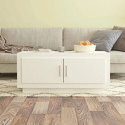 Maison Chic Table basse,Table Console Table d'appoint, Table pour salon Blanc 102x50x45 cm Bois d'ingénierie -MN60149