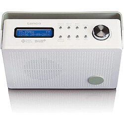 Radio Portable, Numérique, Dab+,FM,Écran LCD, Réveil, Batterie Rechargeable, , Blanc, Lenco, LEN-PDR030