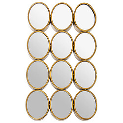 Miroir mural Alexandra House Living Doré Métal 12 x 16 cm 9 x 68 x 40 cm Rond Oblongue