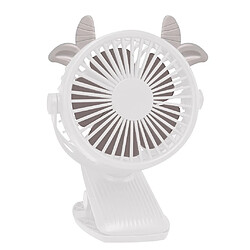 Bureau USB Rechargeable Fan Summer Three-Speed Mini Desktop Fan Portable - blanc