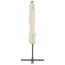 Maison Chic Parasol Jardin | Parasol en porte-à-faux avec mat en acier 250 x 250 cm Sable - GKD54619 pas cher