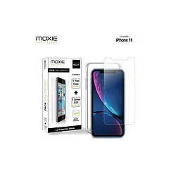 Pack Full Protect Coque TPU souple Moxie pour iPhone 11 Transparent + Verre trempé 2.5D