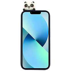 Coque en silicone flexible, motif de dessin animé en 3D, anti-chute pour votre iPhone 14 - Panda