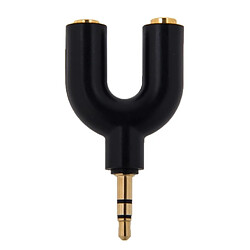 Avis Wewoo Dédoubleur Adaptateur Jack noir 3.5mm Stéréo Mâle à Double 3.5mm Femelle Splitter