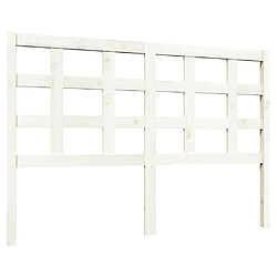 Maison Chic Tête de lit moderne pour chambre - Décoration de lit Blanc 140,5x4x100 cm Bois massif de pin -MN65079