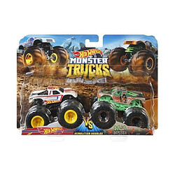 Hot Wheels - Coffret 2 vehicules Monster Truck Double Demolition - Petites Voitures - 3 ans et +