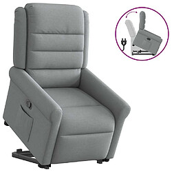 vidaXL Fauteuil inclinable Gris clair Tissu