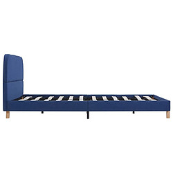 Acheter Maison Chic Lit adulte - Lit simple Cadre de lit,Structure du lit Contemporain Bleu Tissu 140 x 200 cm -MN66337