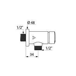 Delabie - Robinet d'urinoir TEMPOSOFT 2 MM1/2" mural équerre ~3sec