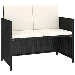 Avis Maison Chic Salon de jardin 6 pcs + coussins - Mobilier/Meubles de jardin - Table et chaises d'extérieur Résine tressée Noir -MN17383