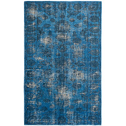 Vidal Tapis de laine 243x152 Bleu Vintage