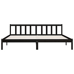 Avis vidaXL Cadre de lit sans matelas noir bois massif 200x200 cm