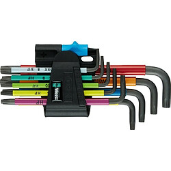 Set clé allen 9 unités Multicolor HF Wera