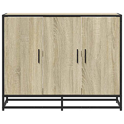 Avis vidaXL Buffet chêne sonoma 94x35x76 cm bois d'ingénierie