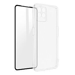 Avizar Coque Realme 8i Silicone Souple Film Verre Trempé 9H