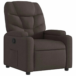 Maison Chic Fauteuil inclinable,Fauteuil luxe de relaxation Marron foncé Tissu -MN85374