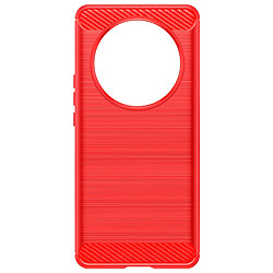 Avizar Coque pour Honor Magic 6 Lite 5G Flexible Effet Carbone Rouge