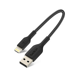 Câble USB vers Lightning MFI Charge Synchronisation Compact 15cm Belkin Noir