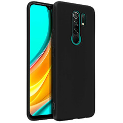 Avizar Coque Xiaomi Redmi 9 Silicone Gel Flexible Ultra-fine et Légère - Noir