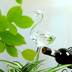 Arrosoir Automatique Forme Cygne En Verre Dispositif d'Arrosage Pr Jardin