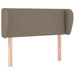 vidaXL Tête de lit avec oreilles Taupe 103x23x78/88 cm Tissu