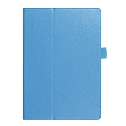 Etui en PU peau de litchis stand universel folio bleu pour votre Lenovo Tab 4 10 Plus