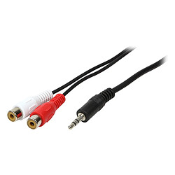 LogiLink Câble audio, 2 x RCA femelle - jack mâle 3,5 mm ()