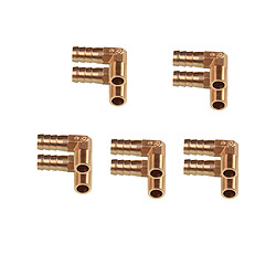 10x 1/8 BSP Raccord Coude en Laiton 90 Degrés Mâle Filetage Connecteur Tuyau 6mm