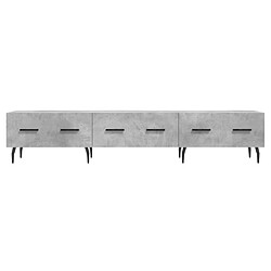 Acheter vidaXL Meuble TV gris béton 150x36x30 cm bois d'ingénierie